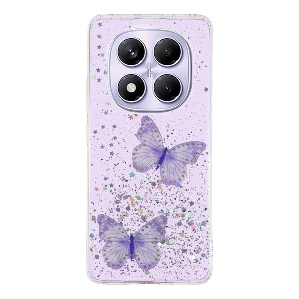 For Xiaomi Redmi Note 14 Pro 4G Case Epoxy PVC Butterfly TPU Aesthetics Phone Cover