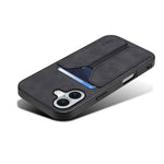 DENIOR För iPhone 17 Skal Elastisk Korthållare PU-läder + TPU + PC Mobilskal