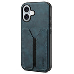 DENIOR För iPhone 17 Skal Elastisk Korthållare PU-läder + TPU + PC Mobilskal