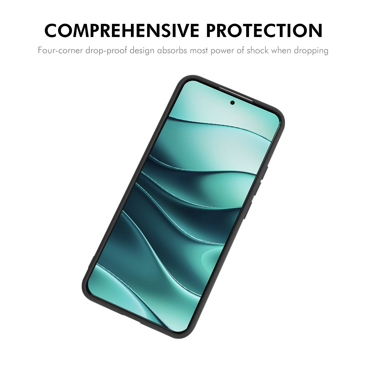 ENKAY HAT PRINCE För Xiaomi Redmi Note 14 Pro+ 5G Silikonskal Rak Kant Mobilmobil Baksida
