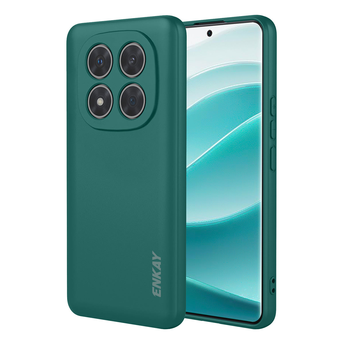 ENKAY HAT PRINCE För Xiaomi Redmi Note 14 Pro+ 5G Silikonskal Rak Kant Mobilmobil Baksida