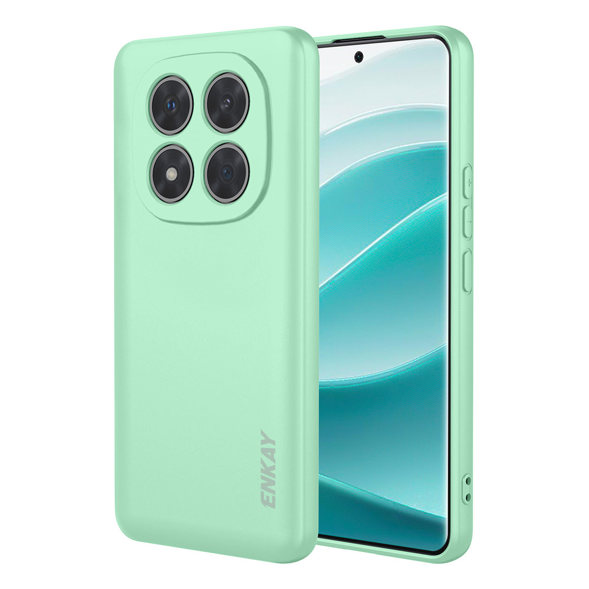 ENKAY HAT PRINCE För Xiaomi Redmi Note 14 Pro+ 5G Silikonskal Rak Kant Mobilmobil Baksida