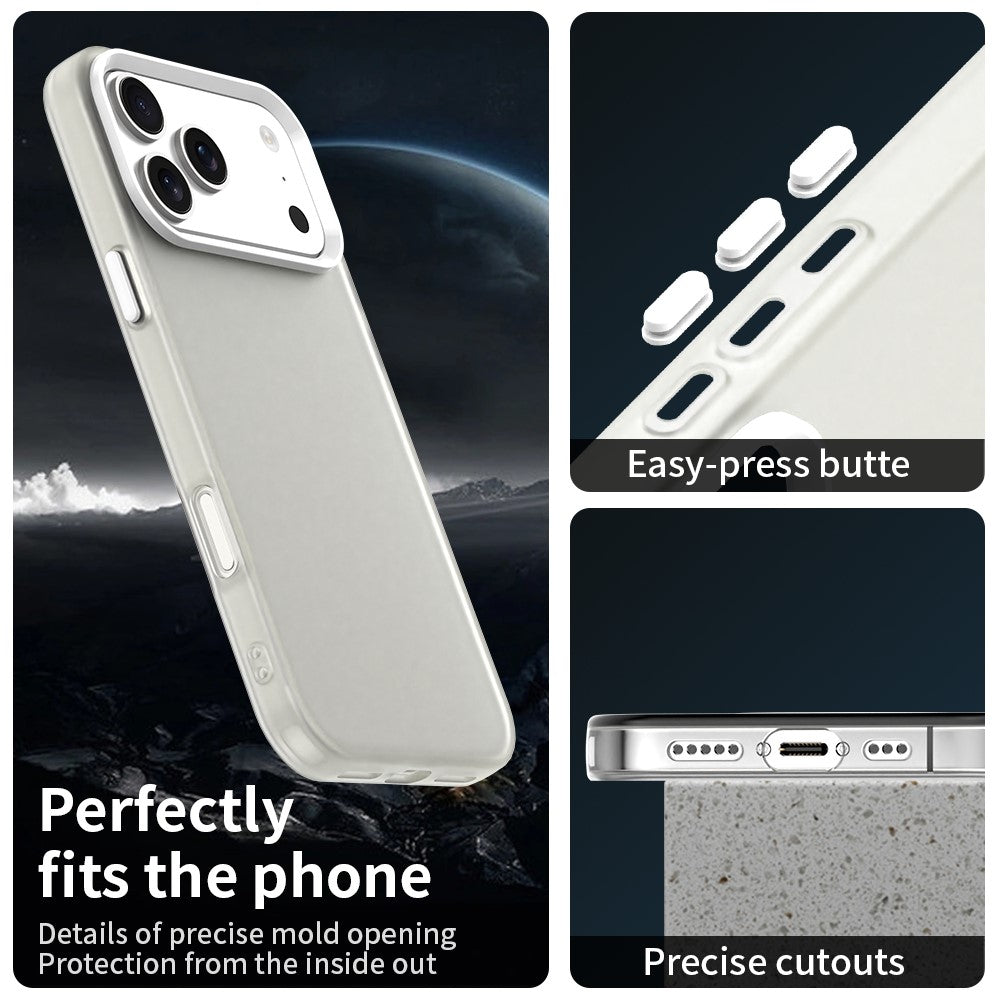 Til iPhone 17 Pro cover PC + TPU + PET mat anti-fald telefon bagcover