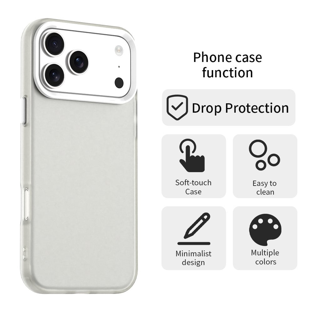Til iPhone 17 Pro cover PC + TPU + PET mat anti-fald telefon bagcover