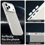 For iPhone 17 Pro Max Case PC + TPU + PET Matte Anti-Drop Phone Back Cover