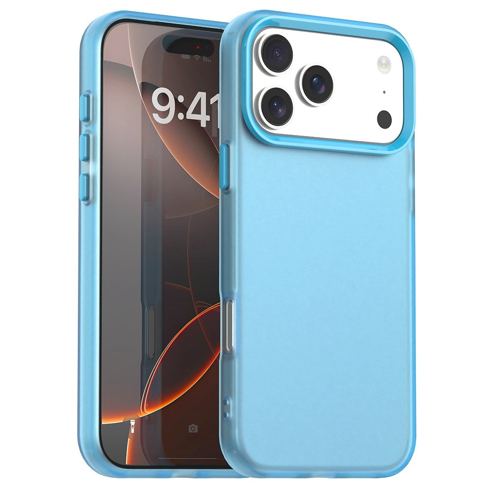 For iPhone 17 Pro Max Case PC + TPU + PET Matte Anti-Drop Phone Back Cover