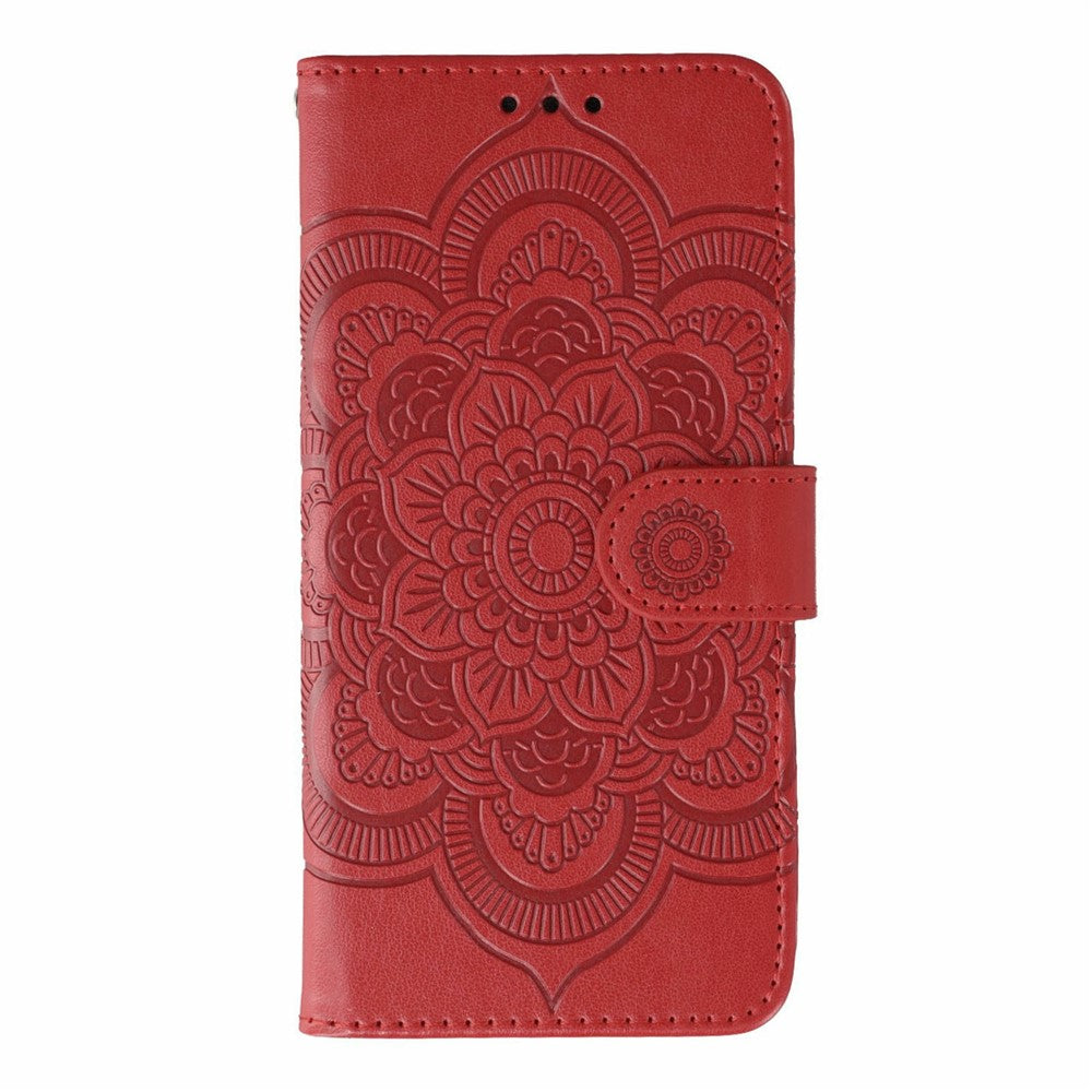 For OnePlus 13T 5G Case PU Leather Mandala Imprinted Design Wallet Phone Cover with Wrist Strap