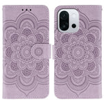 For OnePlus 13T 5G Case PU Leather Mandala Imprinted Design Wallet Phone Cover with Wrist Strap