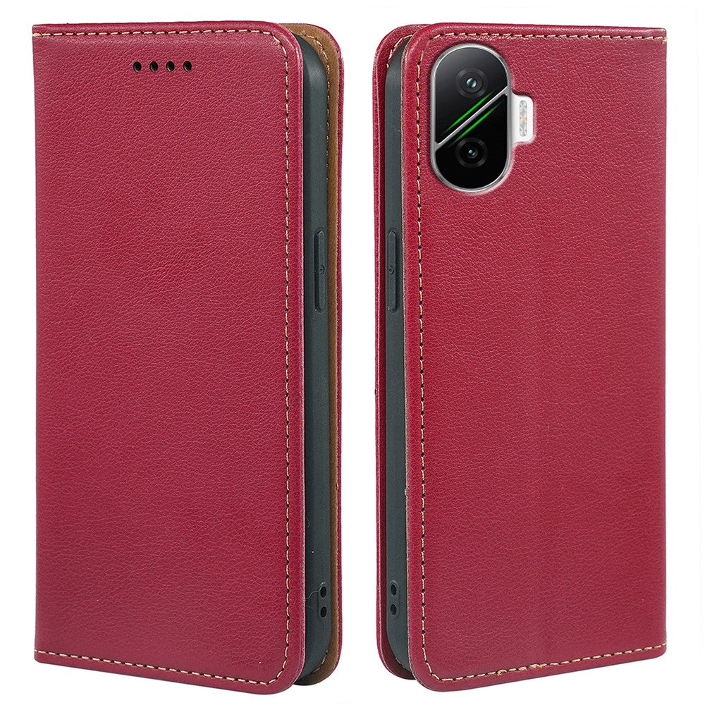 Xiaomi Poco F7 5G / Redmi Turbo 4 Pro 5G Plånboksfodral RFID-blockerande lädermobilskal Stark magnetisk stängning