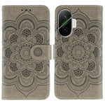 For Xiaomi Poco F7 5G / Redmi Turbo 4 Pro 5G Case PU Leather Mandala Imprinted Design Wallet Phone Cover with Wrist Strap