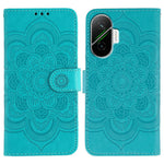 For Xiaomi Poco F7 5G / Redmi Turbo 4 Pro 5G Case PU Leather Mandala Imprinted Design Wallet Phone Cover with Wrist Strap