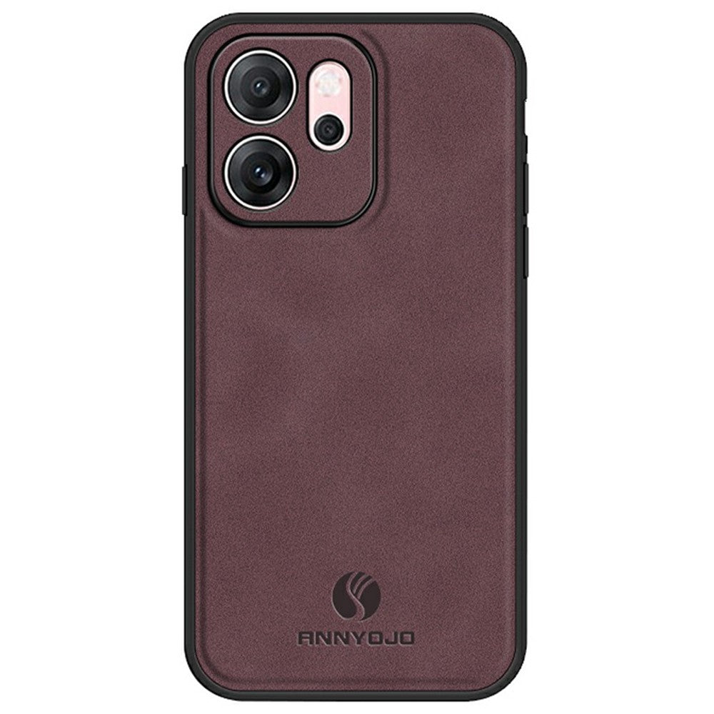 ANNYOJO For Oppo Reno14 F 5G Case PU Leather + PC + TPU Anti Drop Phone Back Cover