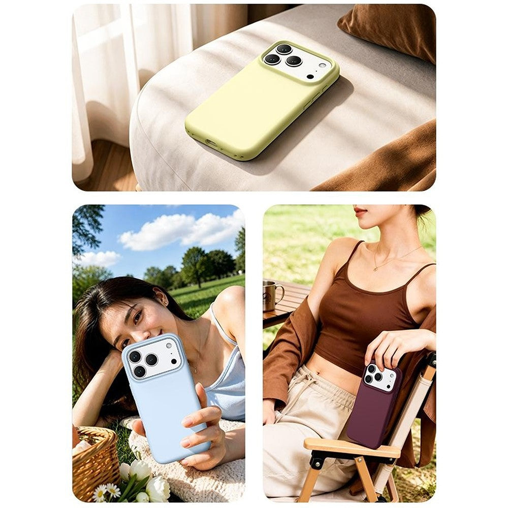 For iPhone 18 Pro Max / 17 Pro Max Case PC + Liquid Silicone Anti-Scratch Lining Phone Cover