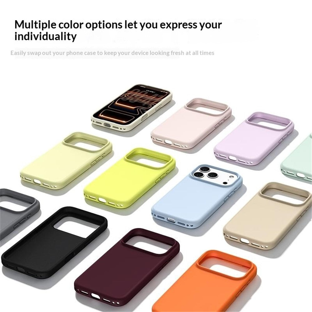 For iPhone 18 Pro Max / 17 Pro Max Case PC + Liquid Silicone Anti-Scratch Lining Phone Cover