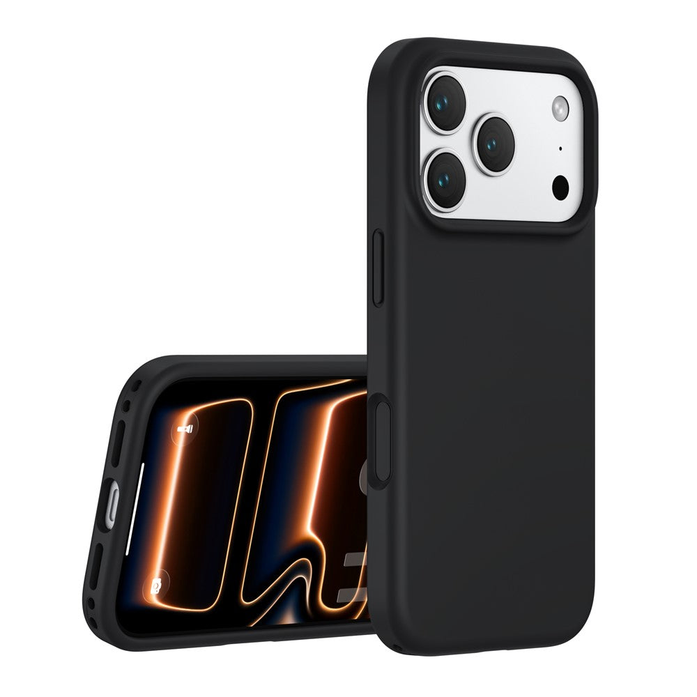 For iPhone 18 Pro Max / 17 Pro Max Case PC + Liquid Silicone Anti-Scratch Lining Phone Cover
