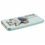 For Samsung Galaxy S23 FE Case Electroplating Soft TPU Phone Cover Astronaut Hidden Kickstand