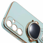 For Samsung Galaxy S23 FE Case Electroplating Soft TPU Phone Cover Astronaut Hidden Kickstand