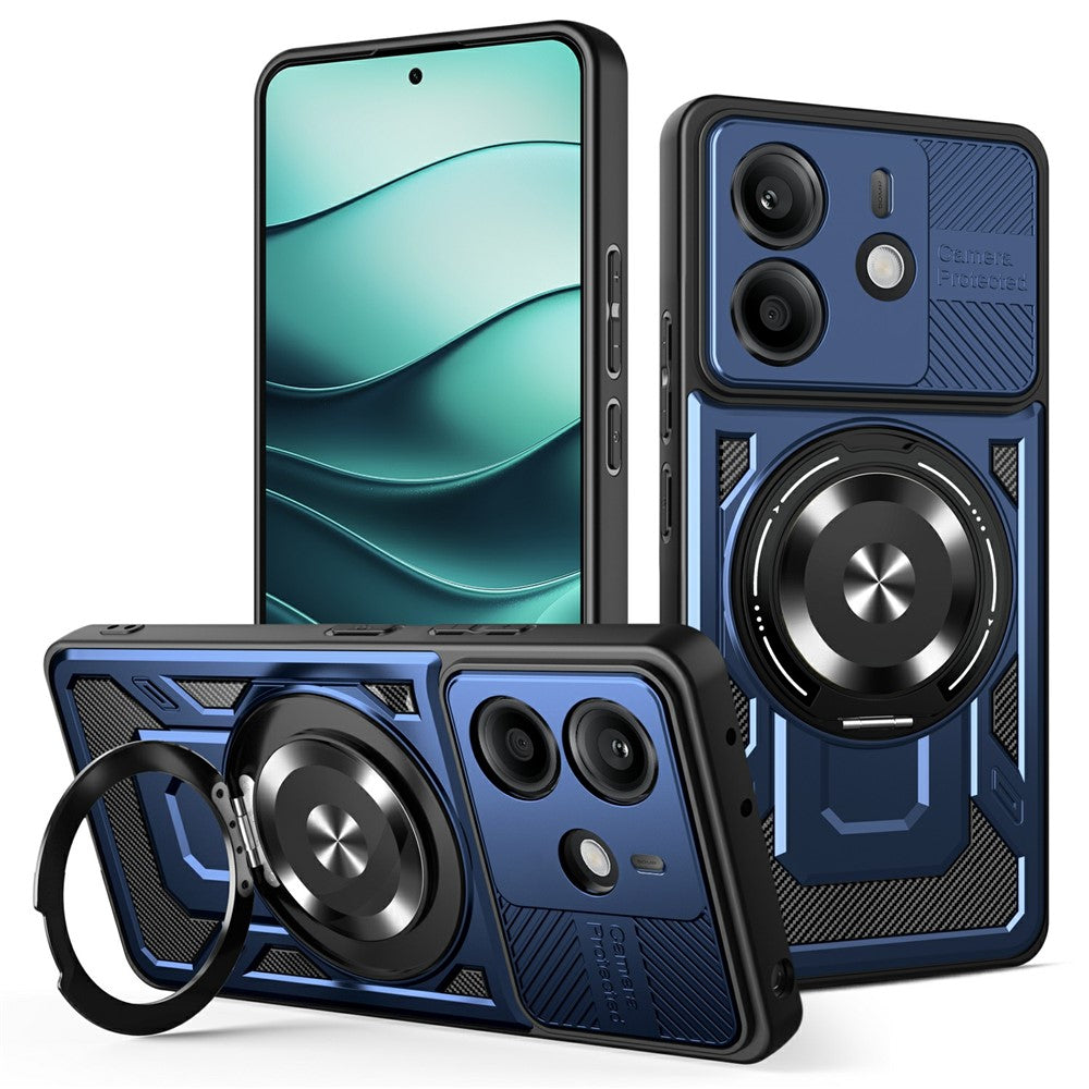 Xiaomi Redmi Note 14 4G (164.84mm) Magnetiskt Skal Roterande Stativ TPU + PC mobilskal