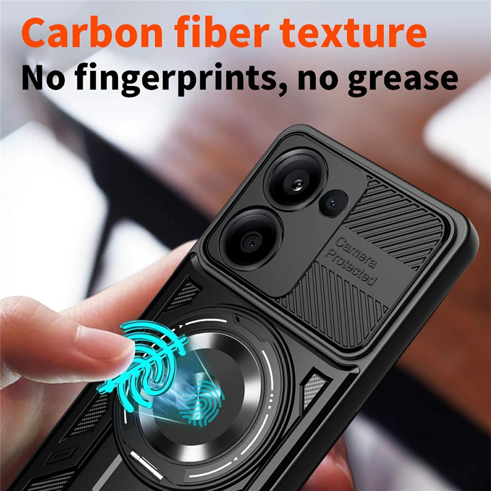 For Xiaomi Redmi A5 NFC (EU) (173.45mm) Magnetic Case Rotating Kickstand TPU + PC Phone Cover