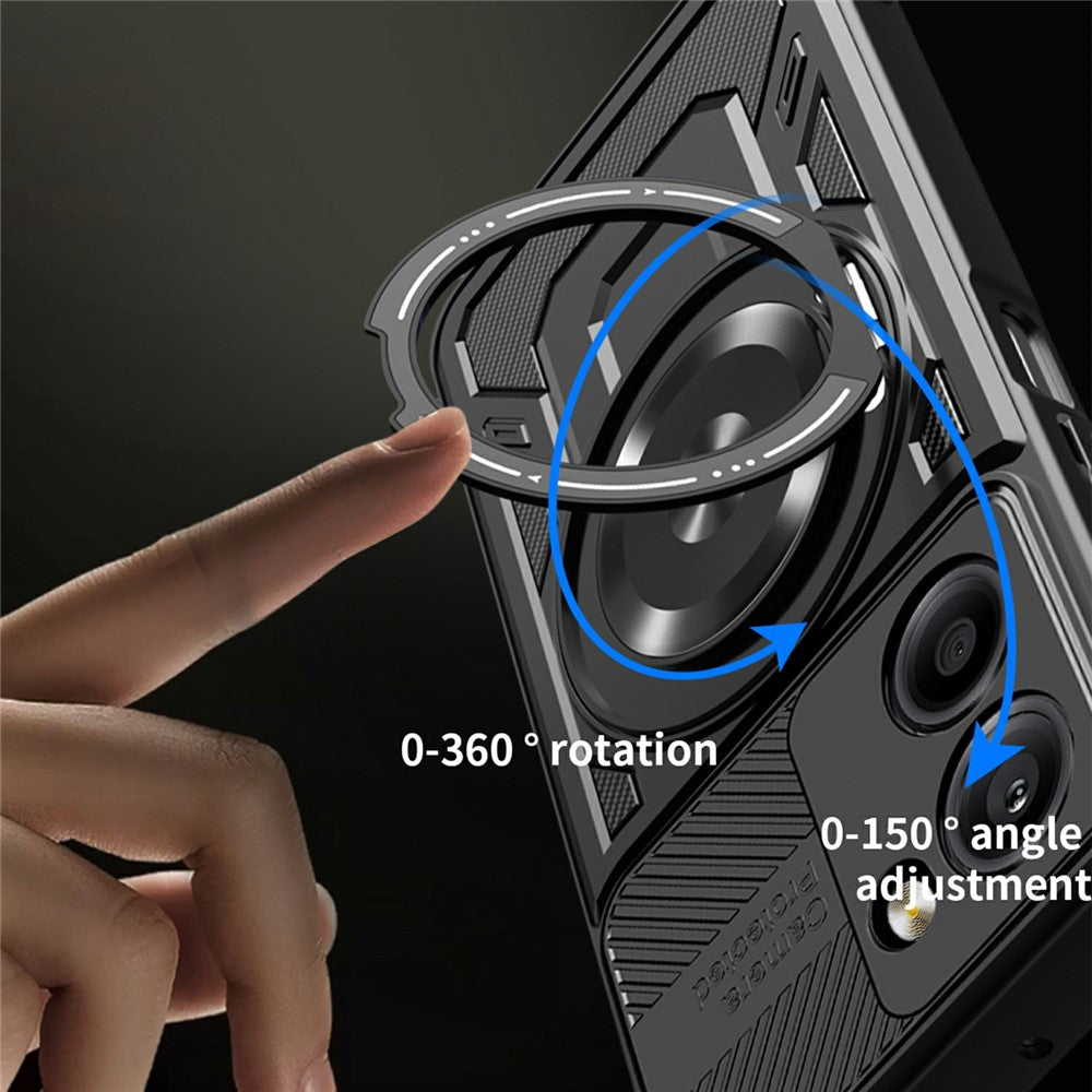 For Xiaomi Redmi A5 NFC (EU) (173.45mm) Magnetic Case Rotating Kickstand TPU + PC Phone Cover