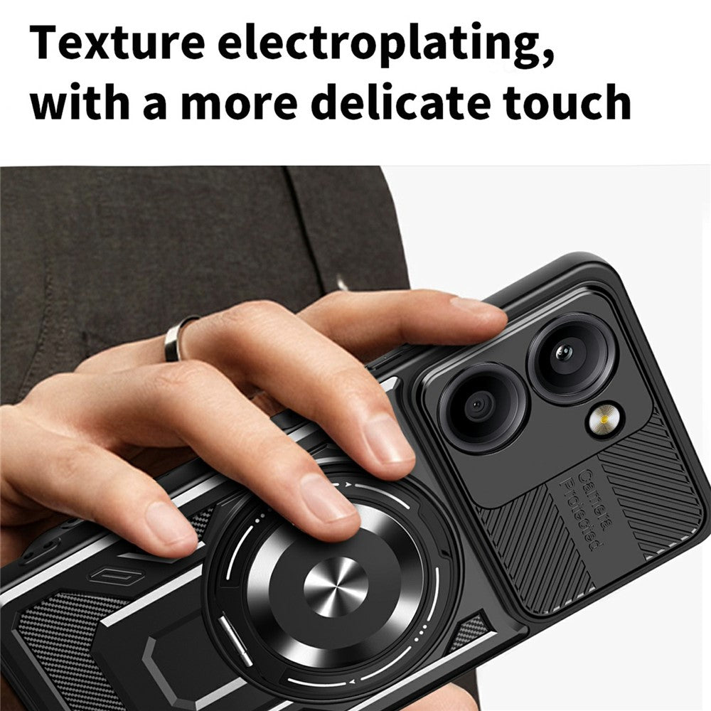 For Xiaomi Redmi A5 NFC (EU) (173.45mm) Magnetic Case Rotating Kickstand TPU + PC Phone Cover