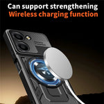 For Xiaomi Redmi A5 NFC (EU) (173.45mm) Magnetic Case Rotating Kickstand TPU + PC Phone Cover