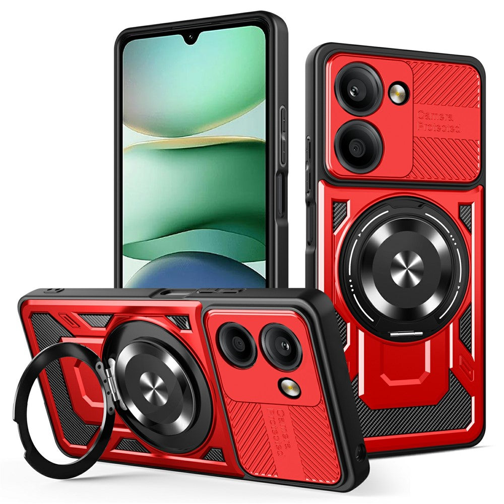 For Xiaomi Redmi A5 NFC (EU) (173.45mm) Magnetic Case Rotating Kickstand TPU + PC Phone Cover