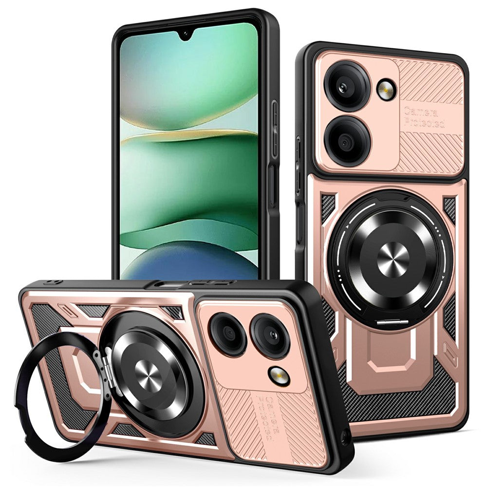 For Xiaomi Redmi A5 NFC (EU) (173.45mm) Magnetic Case Rotating Kickstand TPU + PC Phone Cover
