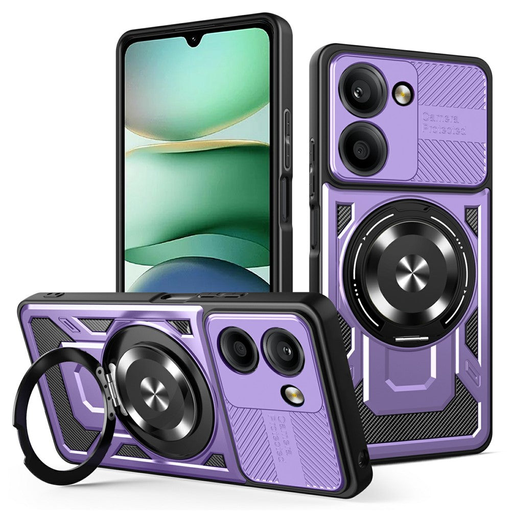 For Xiaomi Redmi A5 NFC (EU) (173.45mm) Magnetic Case Rotating Kickstand TPU + PC Phone Cover