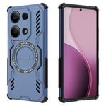 For Xiaomi Redmi Note 13 Pro 4G Magnetic Case Butterfly Armor Hollow Heat Dissipation PC + TPU Phone Cover