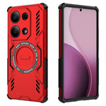 For Xiaomi Redmi Note 13 Pro 4G Magnetic Case Butterfly Armor Hollow Heat Dissipation PC + TPU Phone Cover