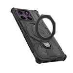 For Motorola Edge 60 Pro 5G Magnetic Case Rotating Metal Kickstand Shockproof PC + TPU Phone Back Cover