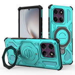 For Motorola Edge 60 Pro 5G Magnetic Case Rotating Metal Kickstand Shockproof PC + TPU Phone Back Cover
