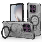 For Motorola Edge 60 Pro 5G Magnetic Case Rotating Metal Kickstand Shockproof PC + TPU Phone Back Cover