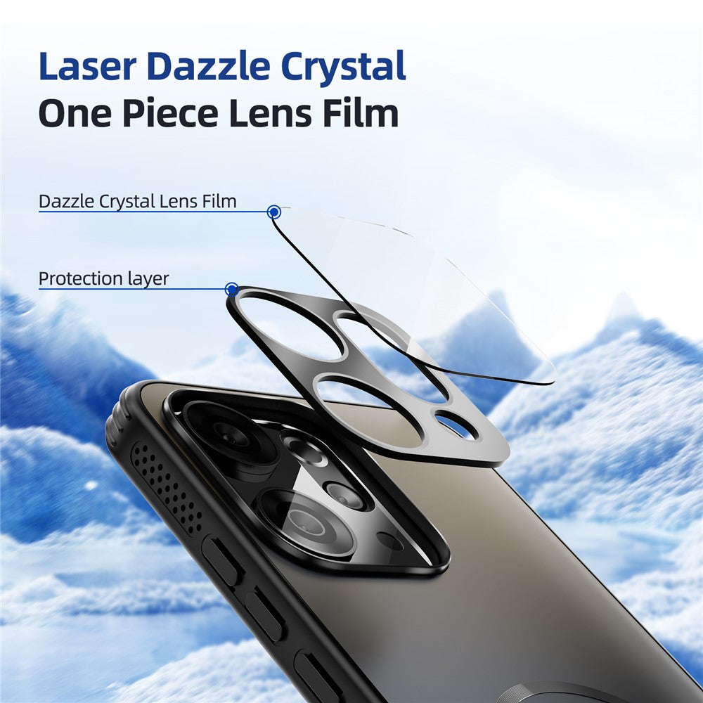 ABEEL For Oppo Reno14 5G (Global) Magnetic Case TPU PC Cooling Matte Phone Back Cover with Lens Film