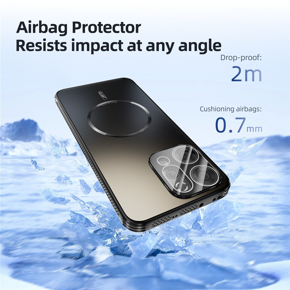 ABEEL For Oppo Reno14 5G (Global) Magnetic Case TPU PC Cooling Matte Phone Back Cover with Lens Film