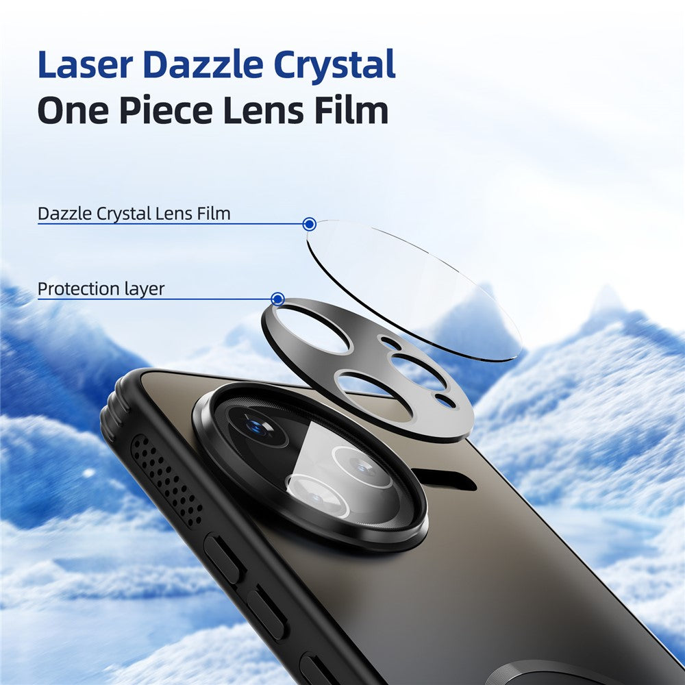 ABEEL För Xiaomi Redmi K80 5G / Poco F7 Pro 5G Magnetiskt Skal TPU PC Kylande Matt mobil Baksida med Linsfilm