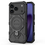 For iPhone 18 Pro Max / 17 Pro Max Magnetic Case Rotating Metal Kickstand Shockproof PC + TPU Phone Back Cover