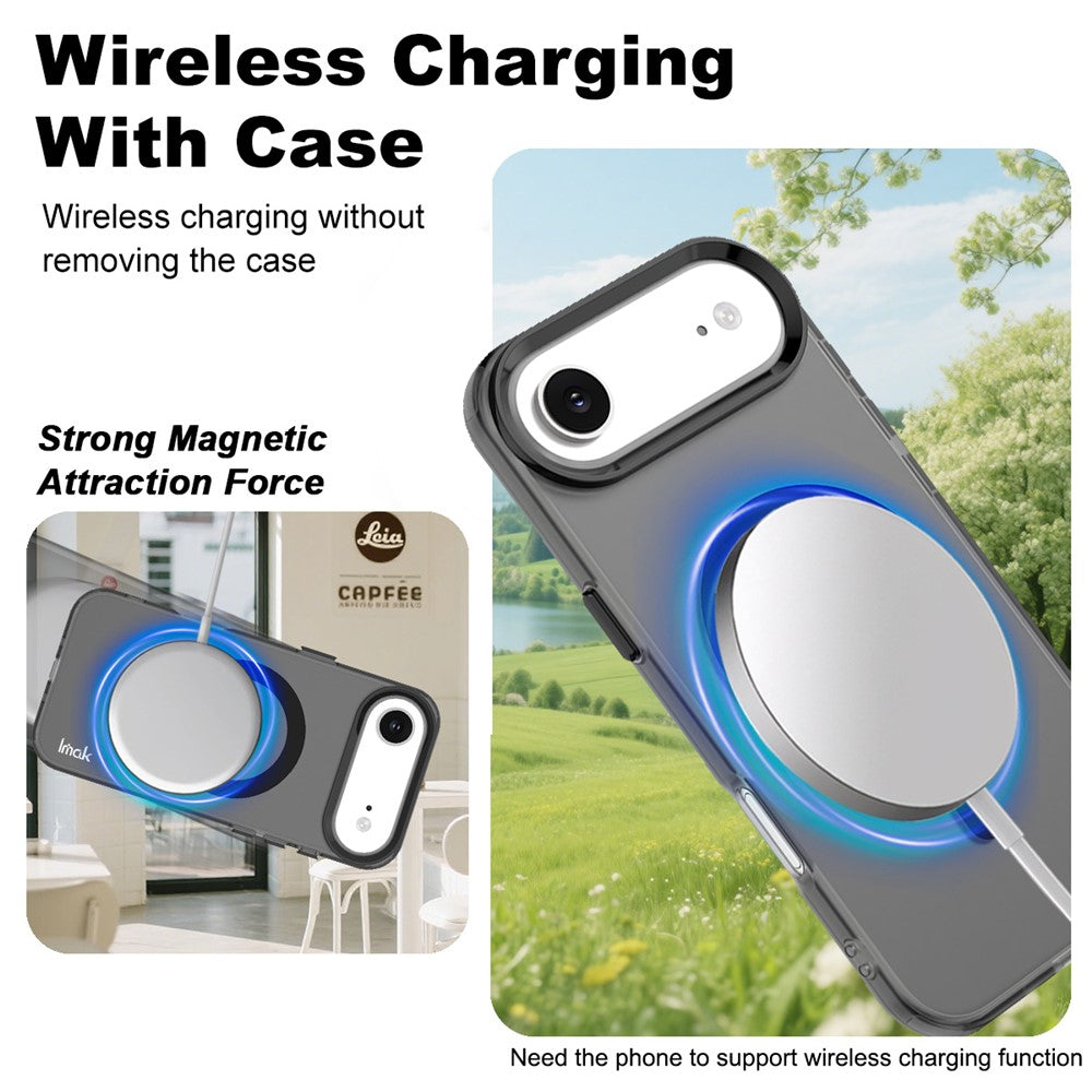 IMAK For iPhone Air Case Compatible with MagSafe Candy Color Anti Drop TPU + PET Back Cover
