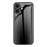Til iPhone 17 Etui Kulfiber Tekstur Hærdet Glas + TPU Telefoncover