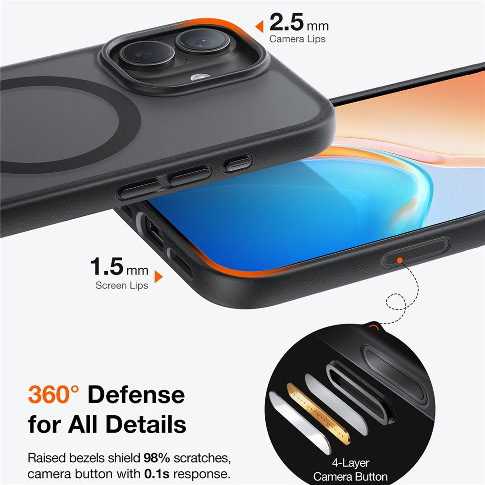 TORRAS Guardian-Mag Series Til iPhone 17 Etui Magnetisk Mat PC + TPU Telefoncover