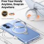 TORRAS Ostand Q3 Spin Series For iPhone 17 Case Compatible with MagSafe Rotating Kickstand PC + TPU Phone Cover