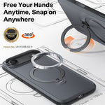 TORRAS Ostand Q3 Spin Series For iPhone Air Case Compatible with MagSafe Rotating Kickstand PC + TPU Phone Cover