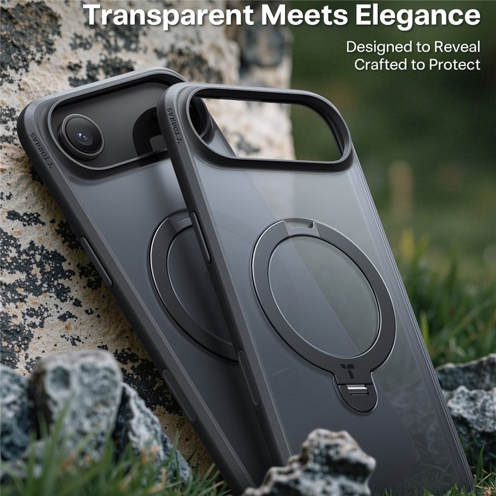 TORRAS Ostand Q3 Spin Series For iPhone Air Case Compatible with MagSafe Rotating Kickstand PC + TPU Phone Cover