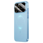 For iPhone 16 Pro Max Magnetic Case Large View Window Matte PC Phone Back Cover with Lens Film - Desert Gold