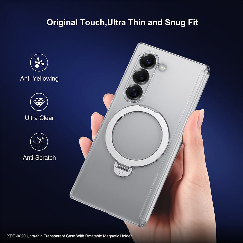 XUNDD For Samsung Galaxy Z Fold7 5G Magnetic Case Kickstand PC Cover with Tempered Glass