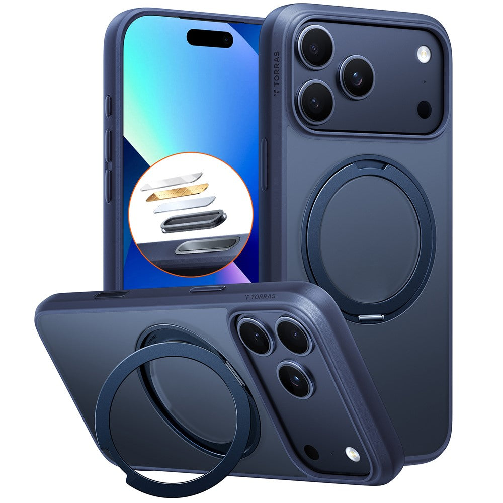 TORRAS Ostand O1 Guardian Series For iPhone 17 Pro Max Magnetic Case Rotating Kickstand TPU + PC Phone Cover
