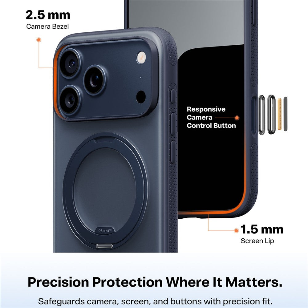 TORRAS Ostand O3 Fitness Series For iPhone 17 Pro Case Compatible with MagSafe TPU PC Kickstand Phone Cover