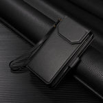 For Samsung Galaxy S25 FE Case with Multi-Card Holder and Strap PU Leather Phone Cover Stand