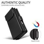 For Samsung Galaxy S25 FE Case with Multi-Card Holder and Strap PU Leather Phone Cover Stand